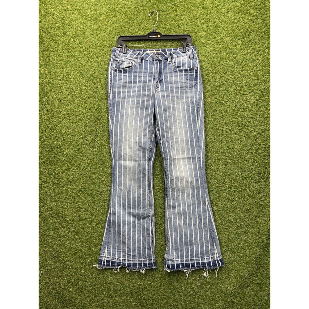 Rock & Roll Denim Jeans Womens 29x32 High Rise Trouser Flare Boho Medium Wash